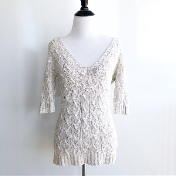 Massimo Dutti Sweaters - Massimo Dutti Cotton Linen Cable Knit Sweater